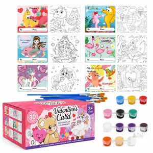 Anytime Fun! NEW 30-Pc Kids Valentine’s Day Painting Kit Party Favors, Ages 3+