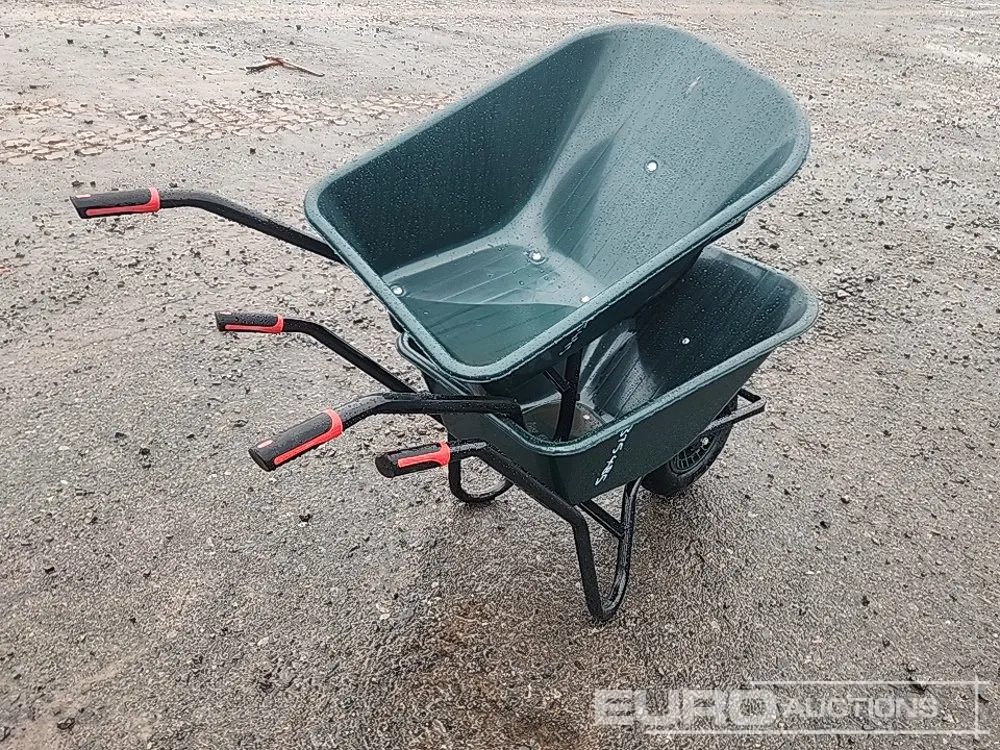Unused Plastic Tub Wheelbarrow (2 of)