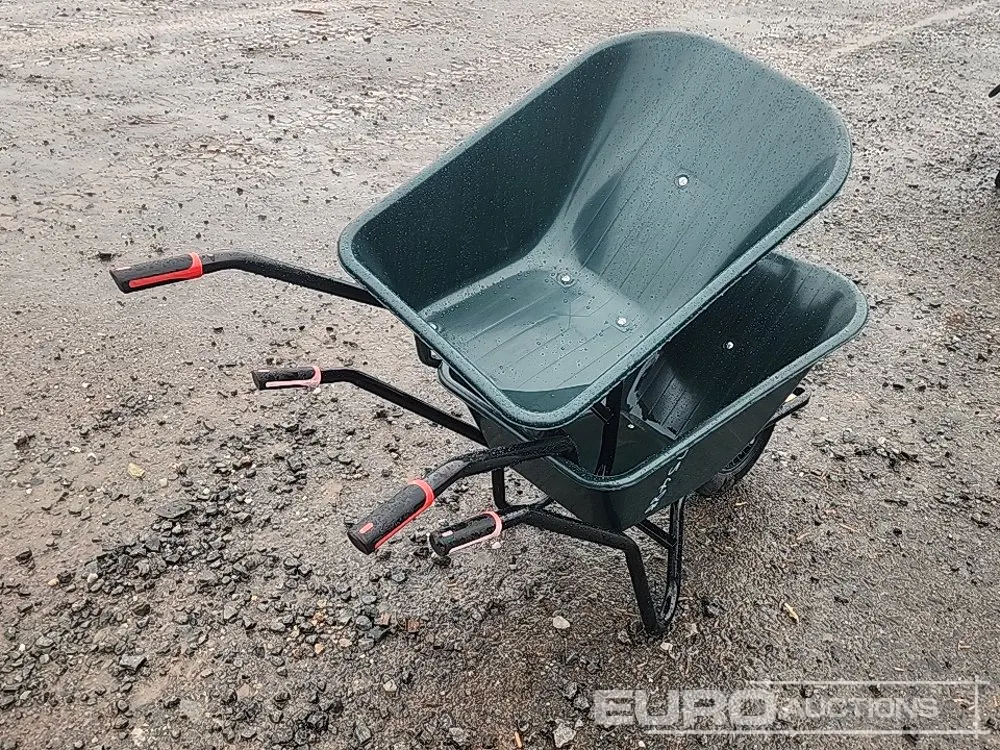 Unused Plastic Tub Wheelbarrow (2 of)