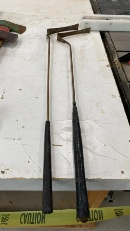2 vintage garden whips