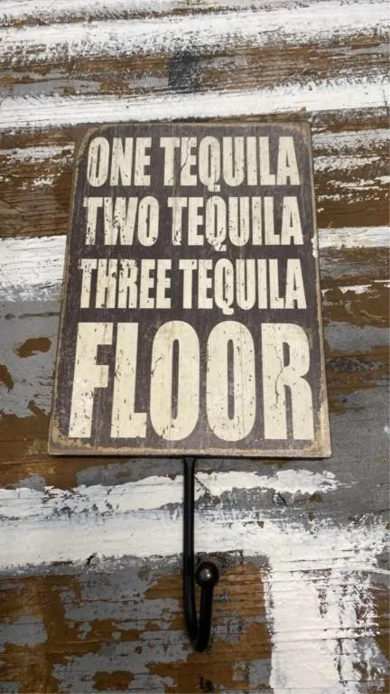 5x7in tequila sign with hook