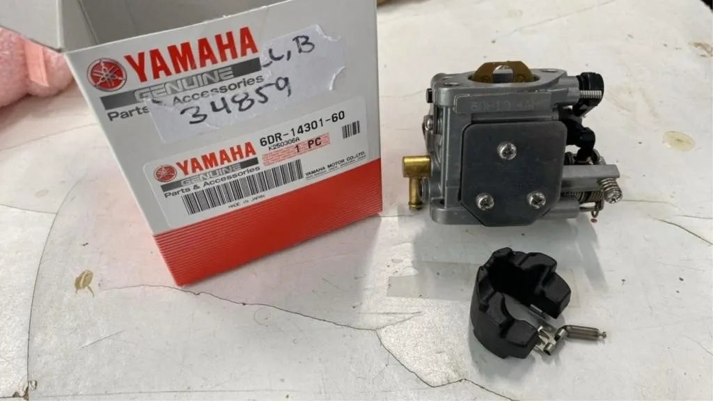 Yamaha outboard motor carburetor assembly