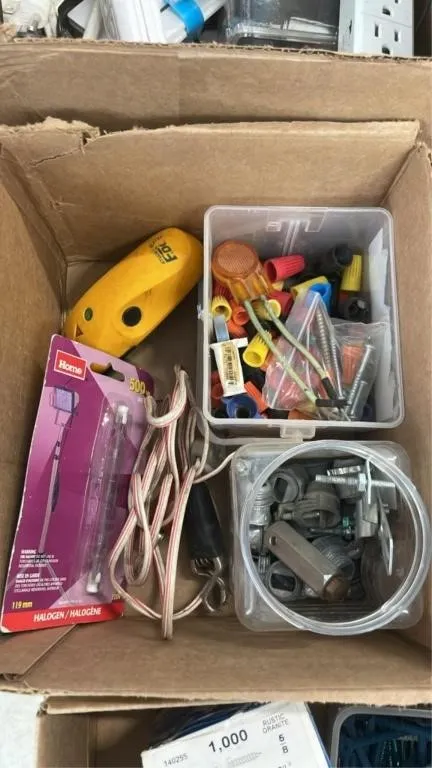 Various electrical parts and caps