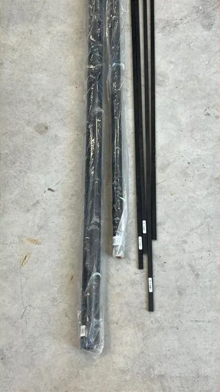 Black 18gauge piping and 46in strips