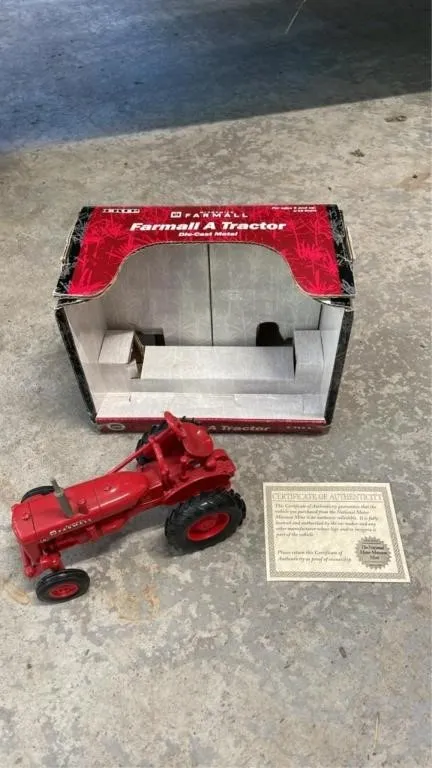 Farmall A Tracor die cast with authenticity cert.