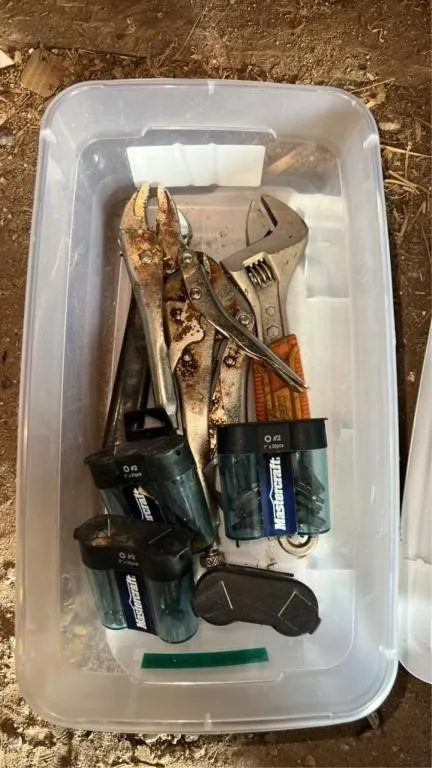 Adjustable pliers and Mastercraft bits