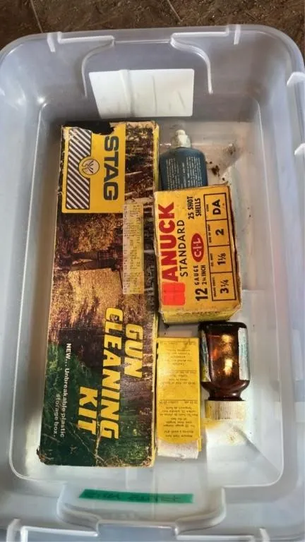 Assorted gun cleaning supplies