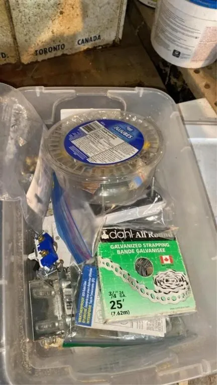 Tote of hardware