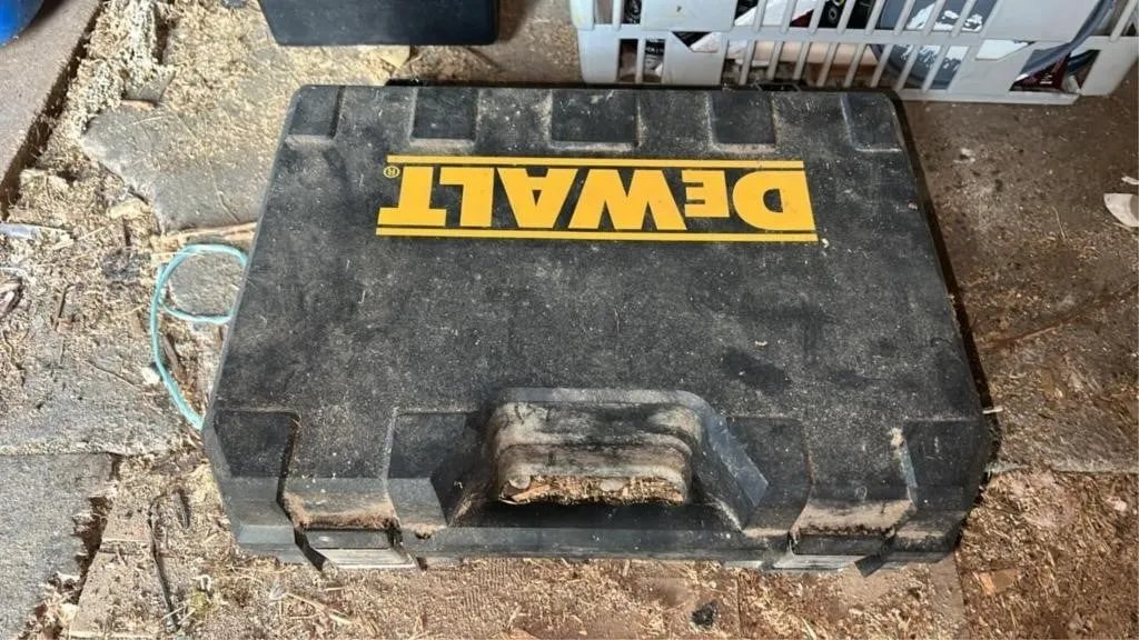 Empty DeWalt case and bag