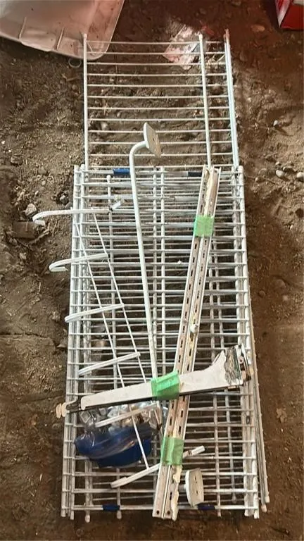 Wire shelves