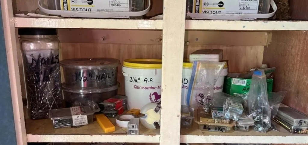 Assorted nails - everything on shelf goes