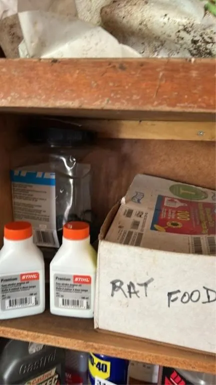 Two stroke oil / rat food