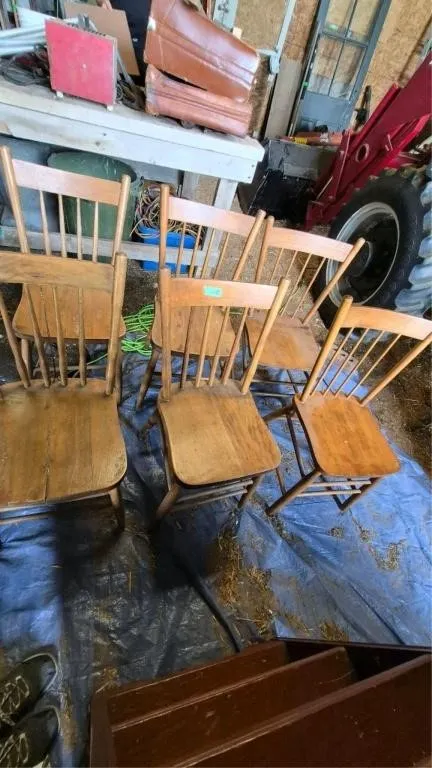 6 Antique Chairs
