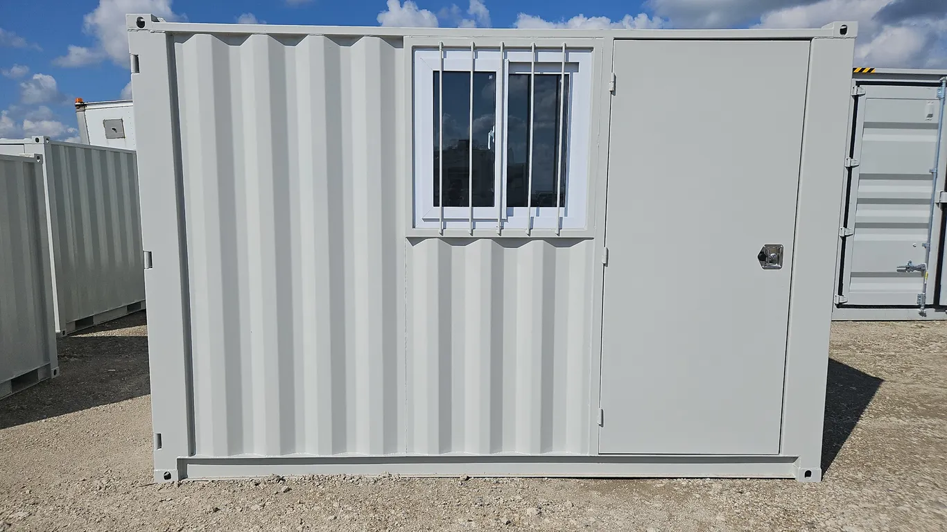 Unused 11ft L x 80in W x 88.5in H Seacan with Side Door and Window