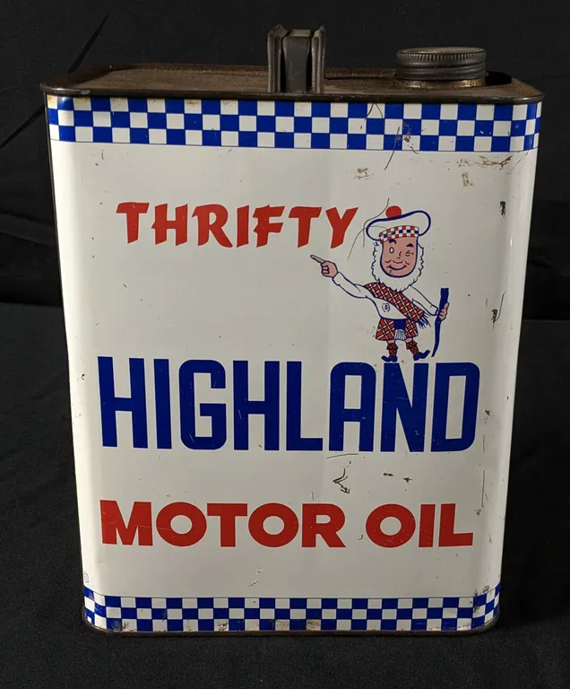 2 GAL CAN THRIFTY HIGHLAND MOTOR OIL MID ATLANTIC PETROLEUM CORP