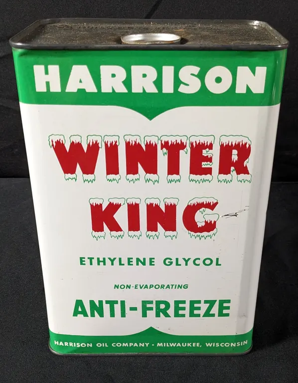 1 GAL CAN HARRISON WINTER KING ANTI FREEZE MILWAUKEE WISCONSIN