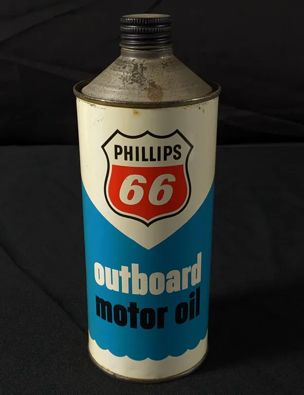 QUART CONE TOP CAN PHILLIPS 66 OUTBOARD MOTOR OIL