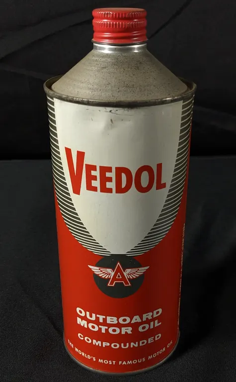 QUART CONE TOP CAN VEEDOL OUTBOARD MOTOR OIL