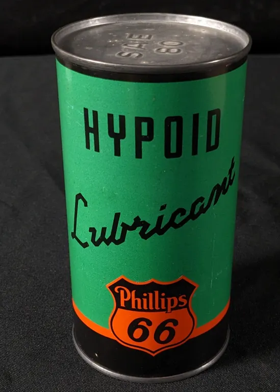 FULL 1# GREASE OIL CAN PHILLIPS 66 HYPOID LUBRICANT
