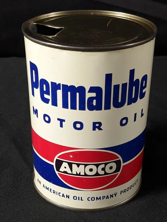 QUART CAN AMOCO PERMALUBE MOTOR OIL AMERICAN OIL COMPANY