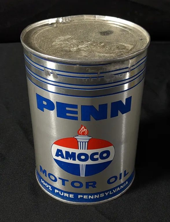 FULL QUART CAN PENN AMOCO MOTOR OIL AMERICAN OIL COMPANY