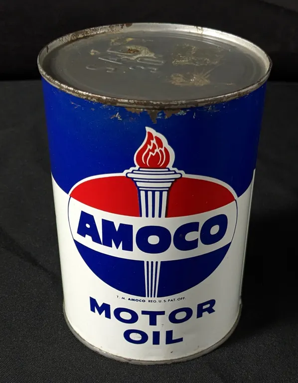 FULL QUART CAN AMOCO MOTOR OIL AMERICAN OIL COMPANY