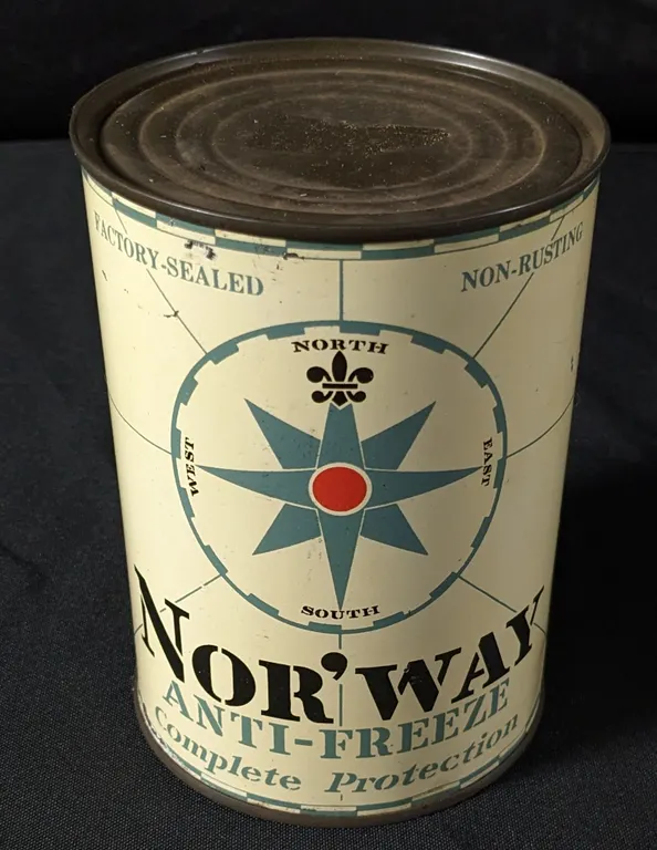 QUART OIL CAN NORWAY ANTIFREEZE 25¢