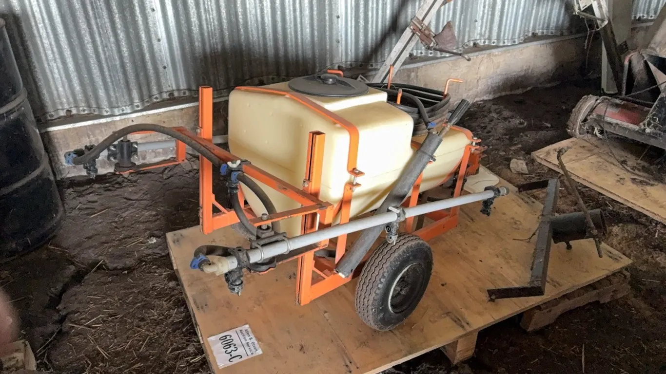 GARDEN TRACTOR SPRAYER - CLARENCE YOUNG DISPERSAL - SOLD OFFSITE - EDBERG, AB
