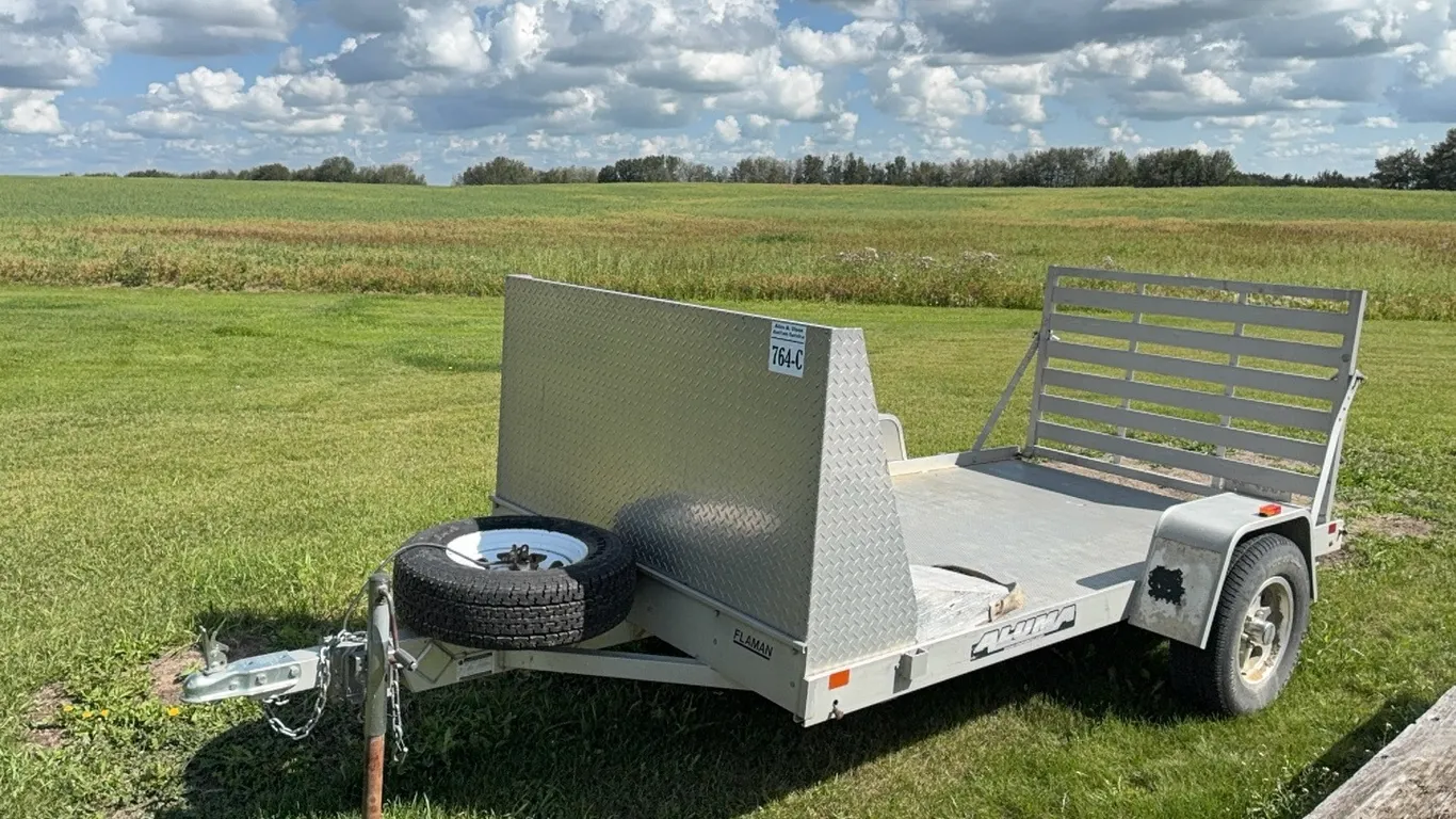 2012 ALUMNA MODEL 6310H 10' S/A ALUMINUM TRAILER - VIN: 1YGUS1015CB077497- DISPERSAL FOR CLARENCE YOUNG - SOLD OFFSITE - EDBERG, AB