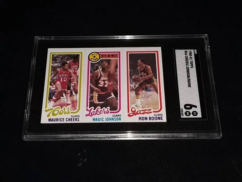 1980-81 Topps Magic Johnson/Cheeks/Boone SGC 6