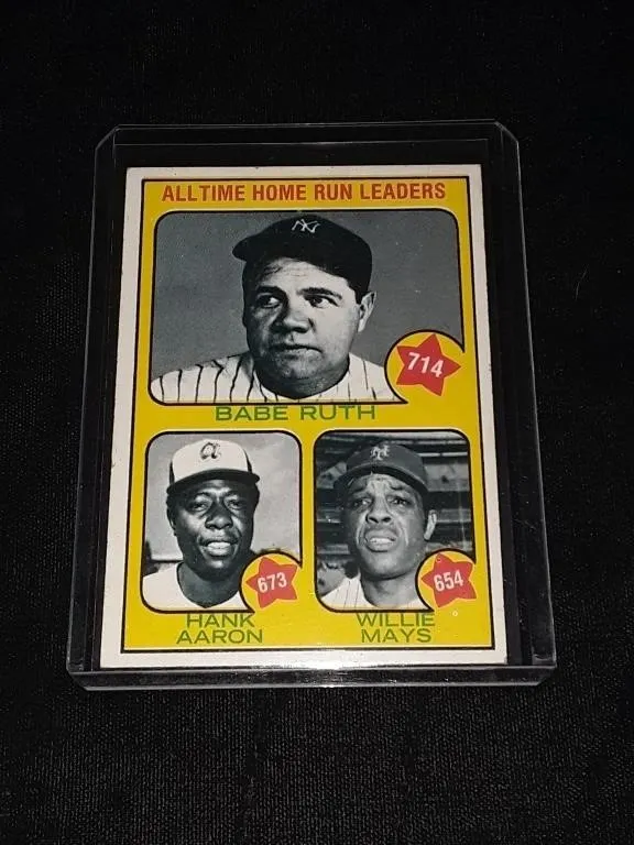 1973 Topps Babe Ruth/ Hank Aaron/ Willie Mays