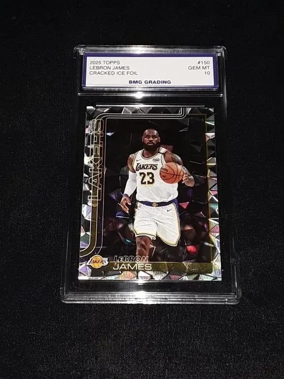 Lebron James 2025 Topps Cracked Ice Foil GEM MT 1