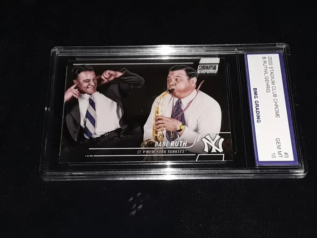 Babe Ruth/Gehrig 2022 Stadium Club Chrome GEM MT 1