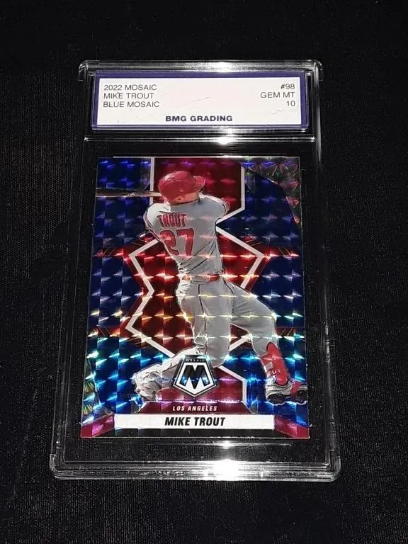 Mike Trout 2022 Mosaic Blue GEM MT 10