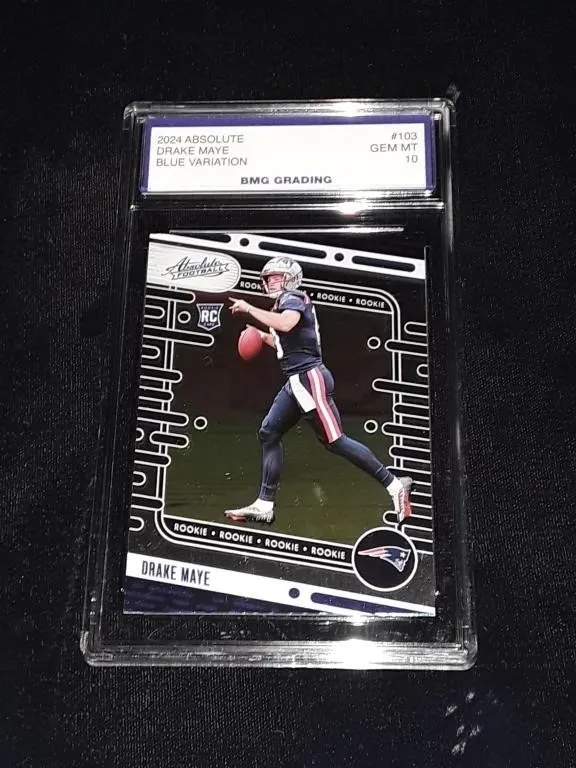 Drake Maye 2024 Absolute Blue RC GEM MT 10