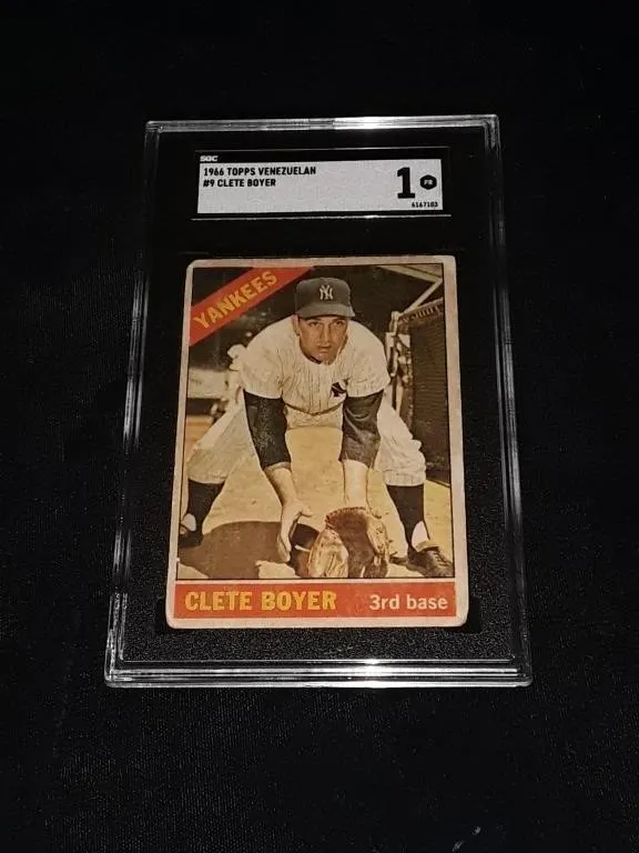 1966 Topps Venezuelan Clete Boyer SGC 1