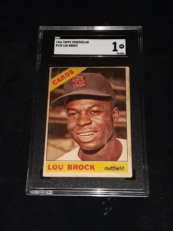 1966 Topps Venezuelan Lou Brock SGC 1