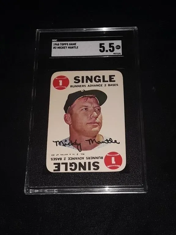 1968 Topps Game Mickey Mantle SGC 5.5