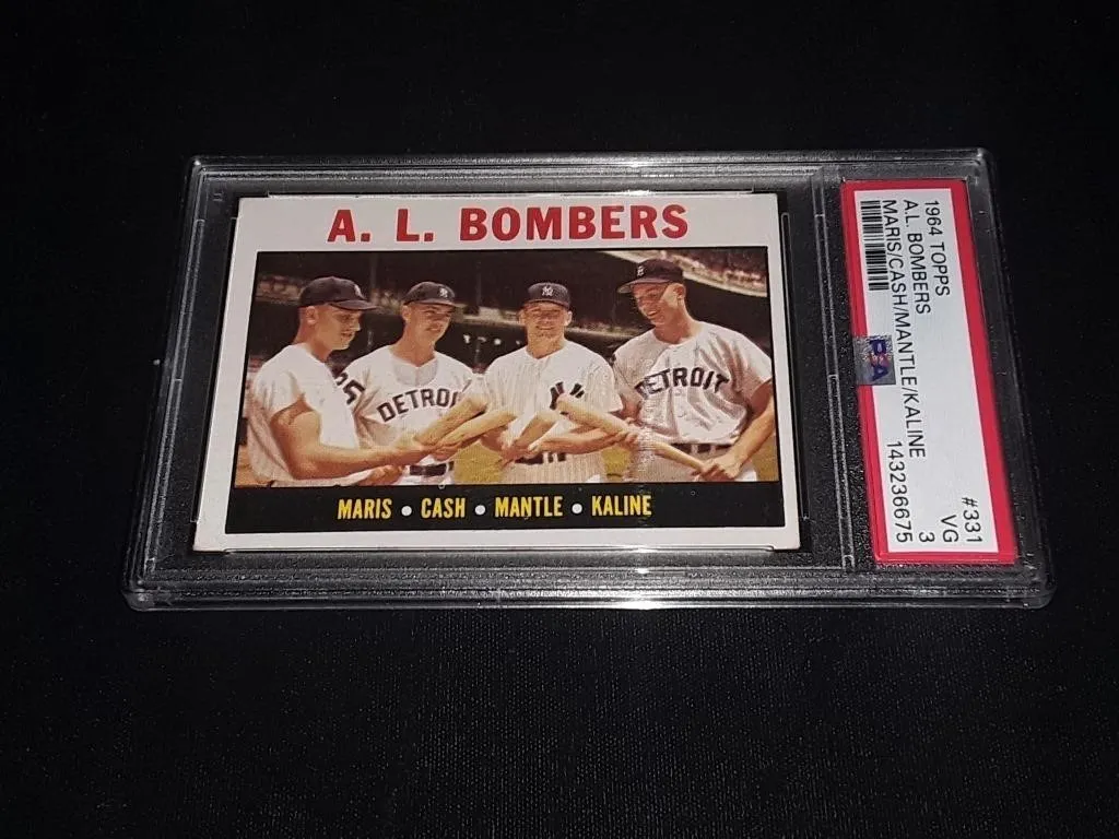 1964 Topps Mantle/Maris/Cash/Kaline PSA 3