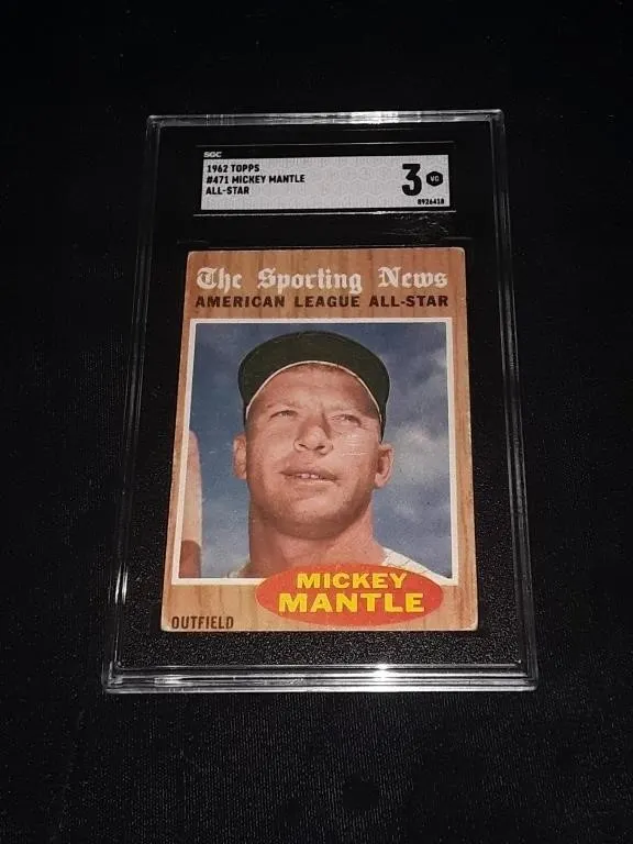 1962 Topps Mickey Mantle SGC 3