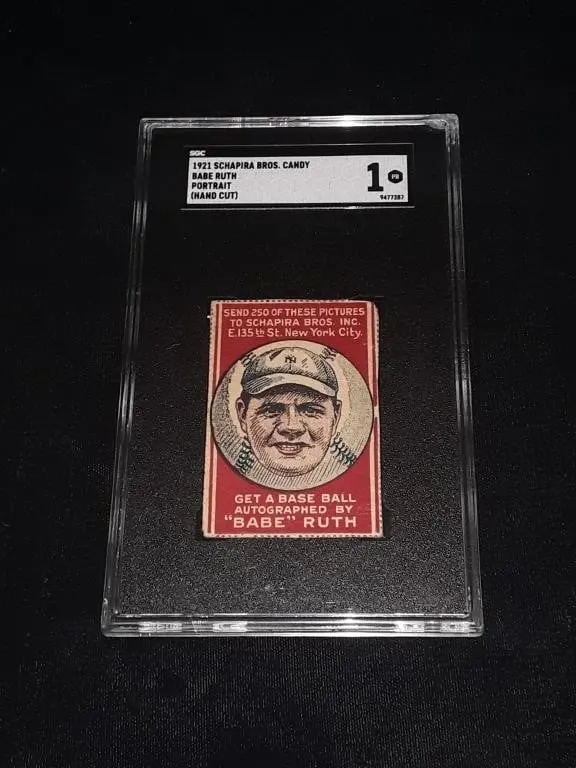 1921 Schapira Bros. Candy Babe Ruth SGC 1