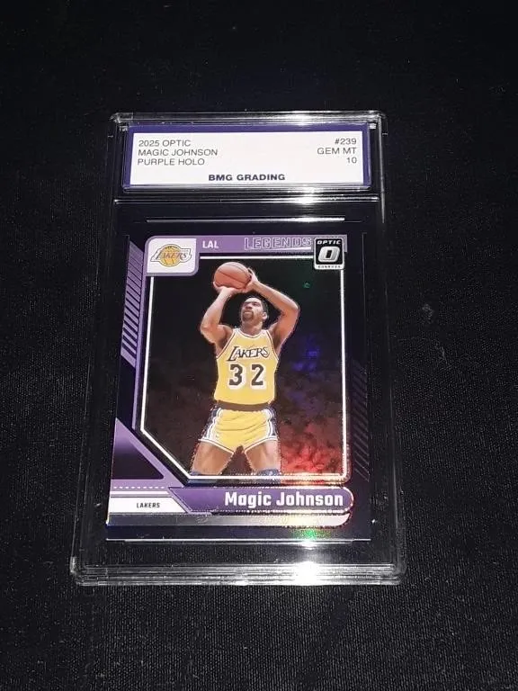 Magic Johnson 2025 Optic Purple Holo GEM MT 10