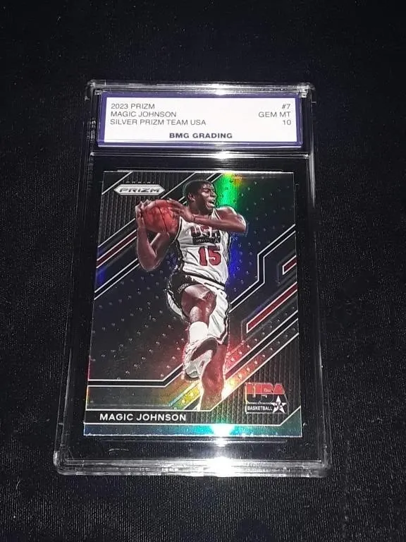 Magic Johnson 2023 Silver Prizm GEM MT 10