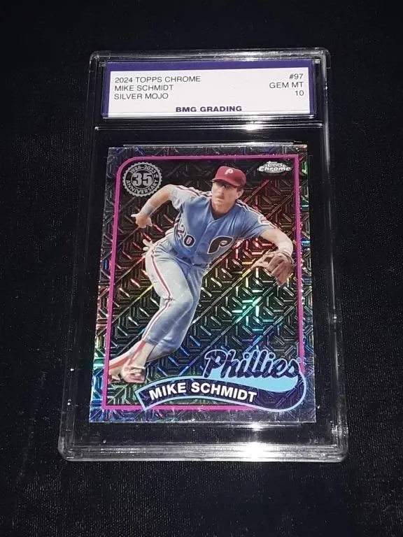 Mike Schmidt 2024 Silver Topps Chrome GEM MT 10
