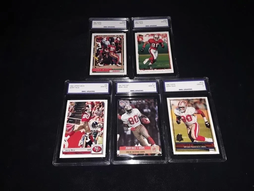 Jerry Rice Graded 10 Card Lot