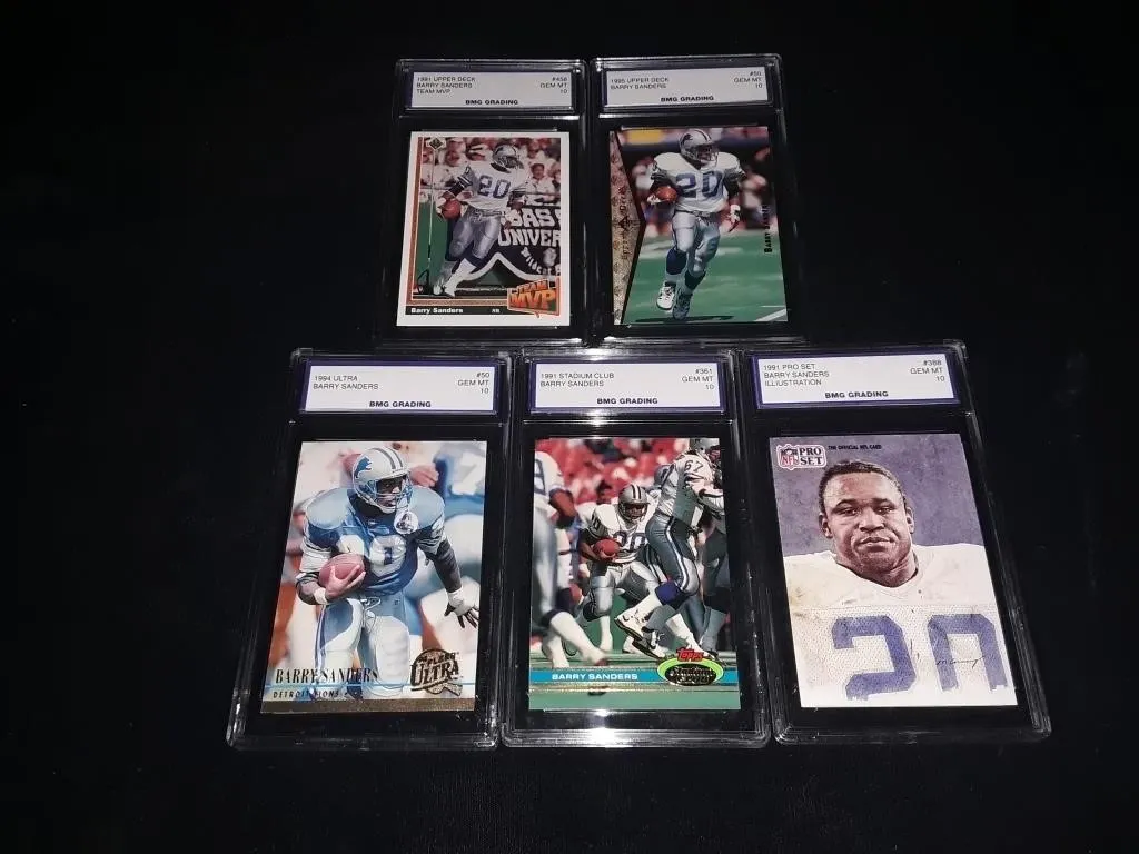 Barry Sanders Graded 10 Card Lot