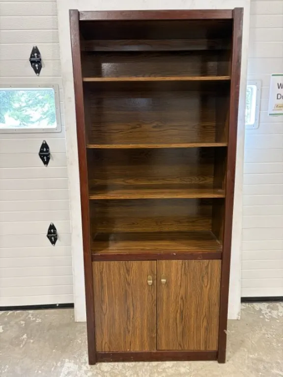 MCM Wood Veneer Bookcase