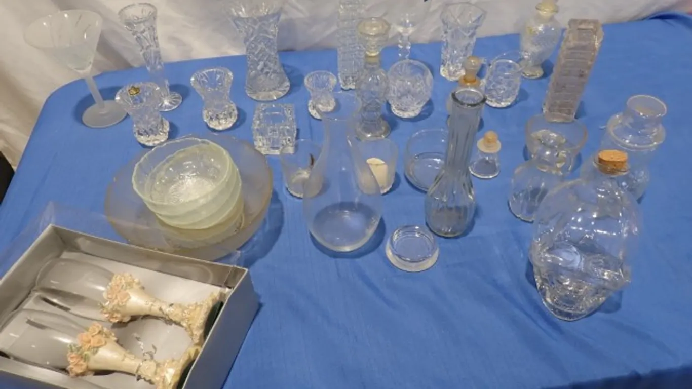 Skull Bottle and Wedding Glasses