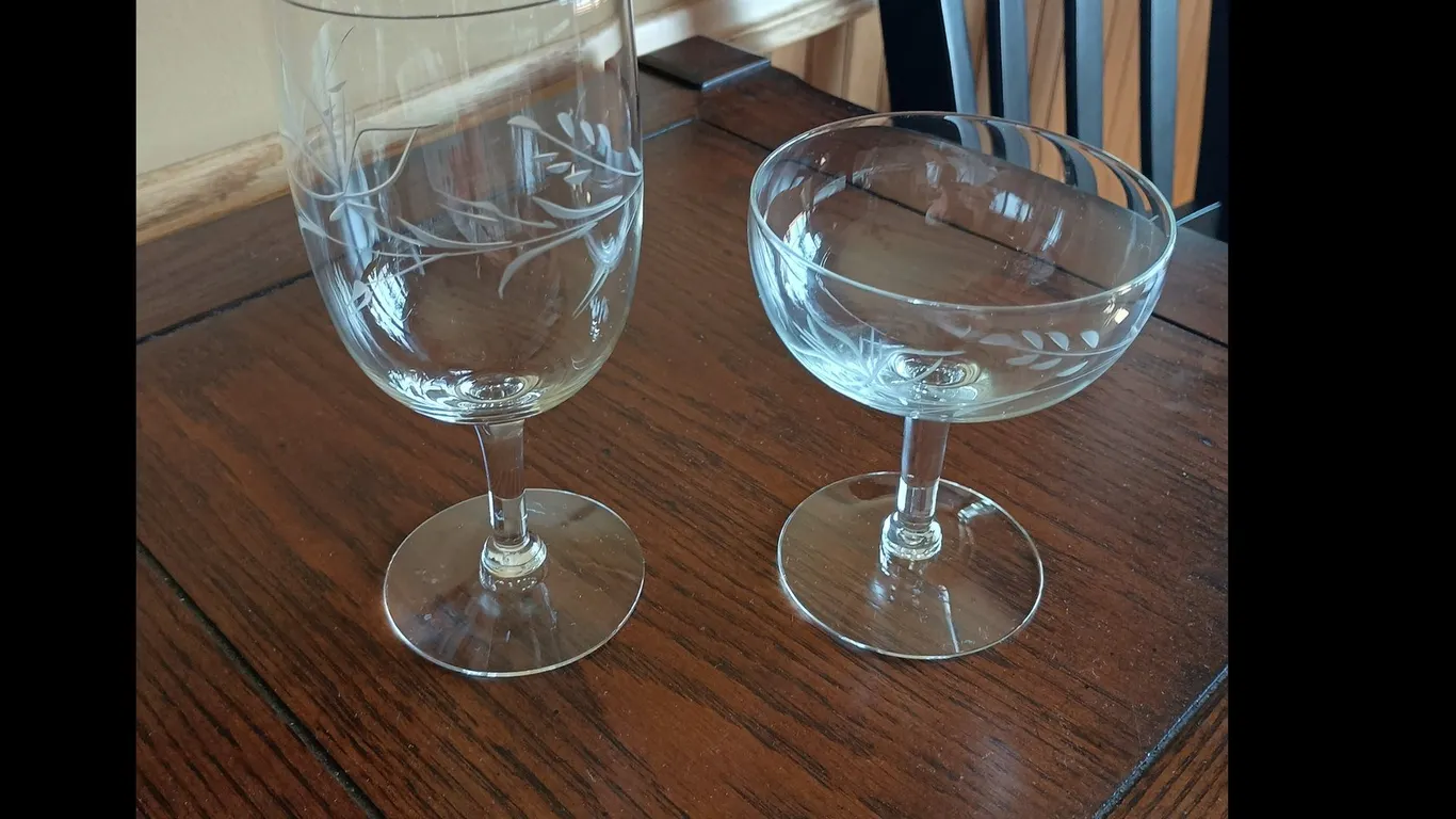 Water Goblets and Sherbet/Champagne Glasses