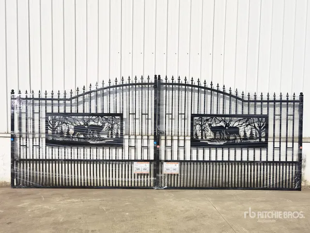 2026 SUNTOP S0720-1 20 ft Wrought Iron Bi-Parting Driveway Gate (Unused)